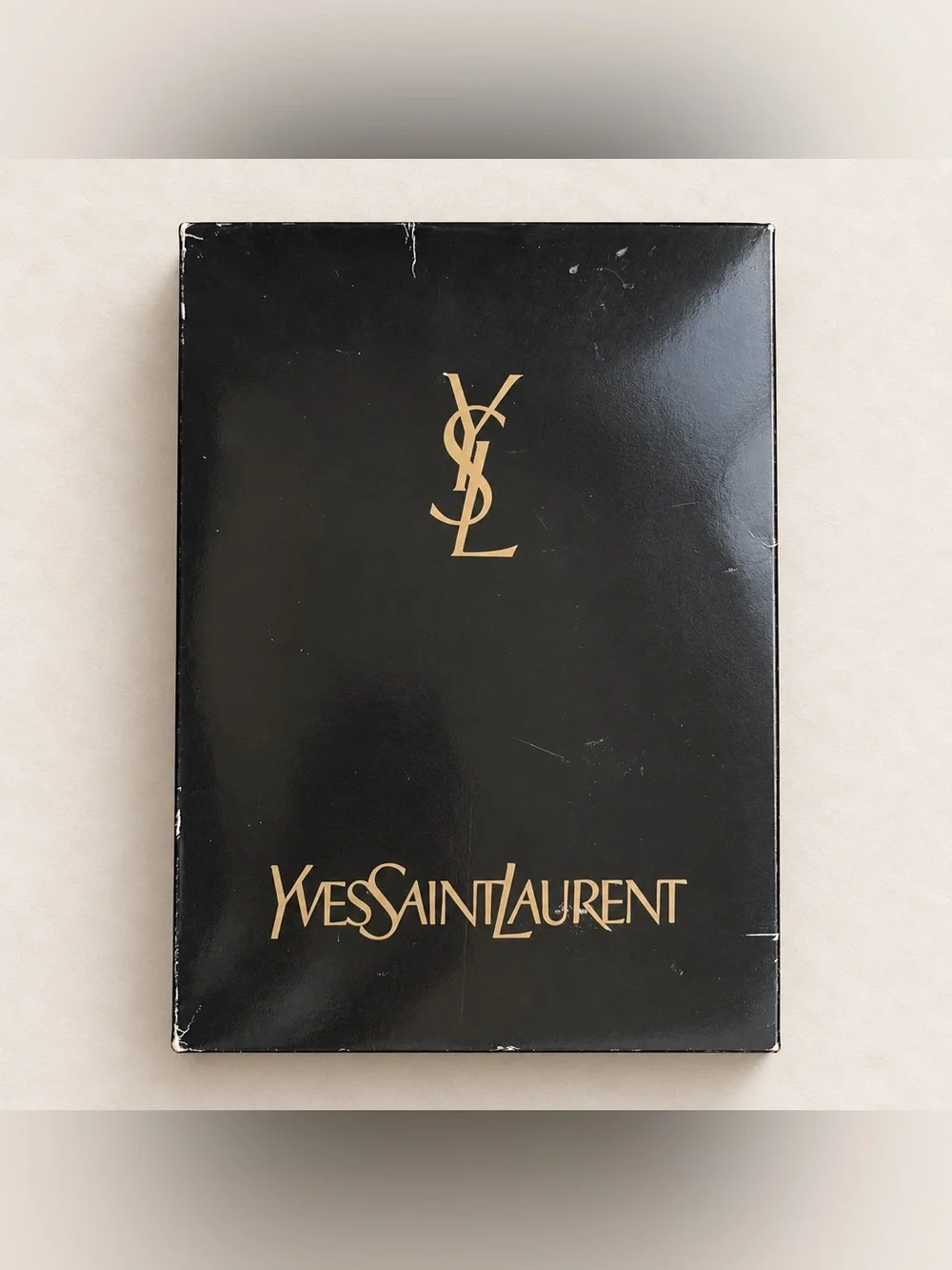 Vintage Yves Saint Laurent YSL 2-Piece Floral Towel Set Japan Boxed